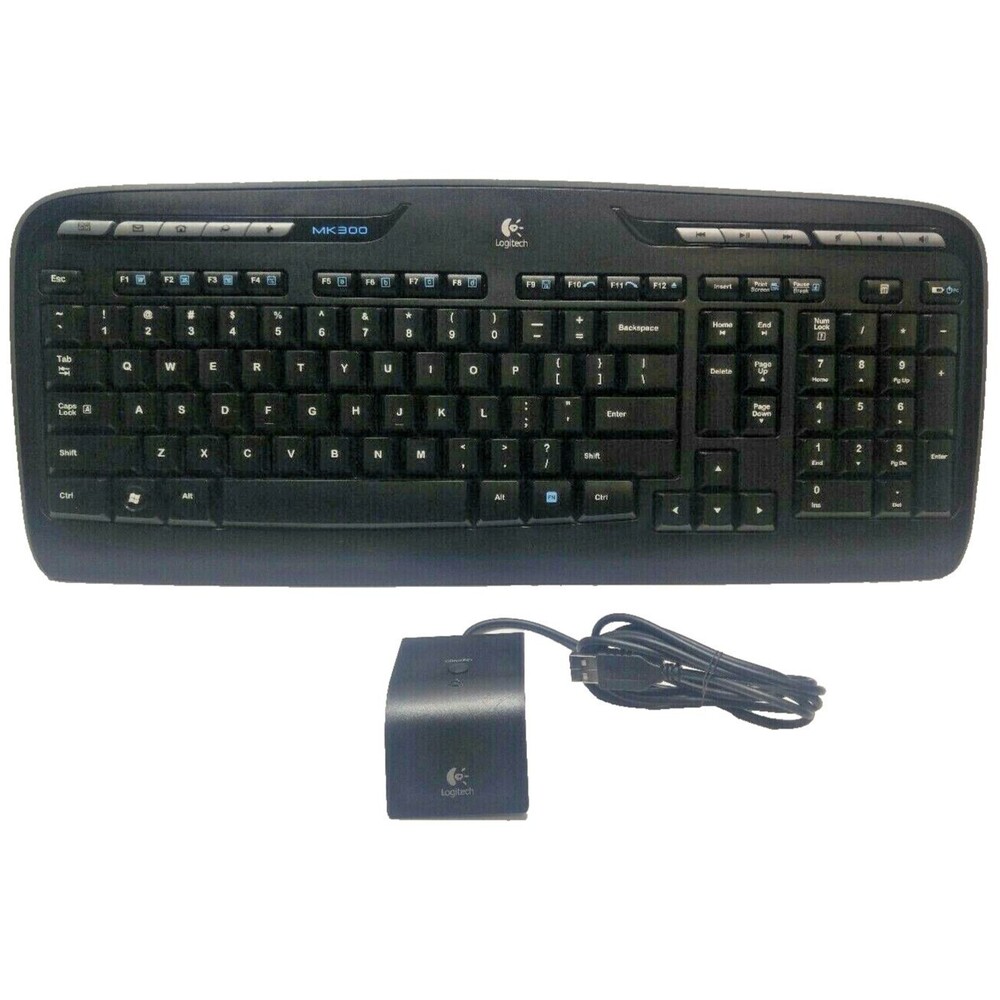 Logitech MK300 Wireless Keyboard with USB receiver TESTED & WORKING